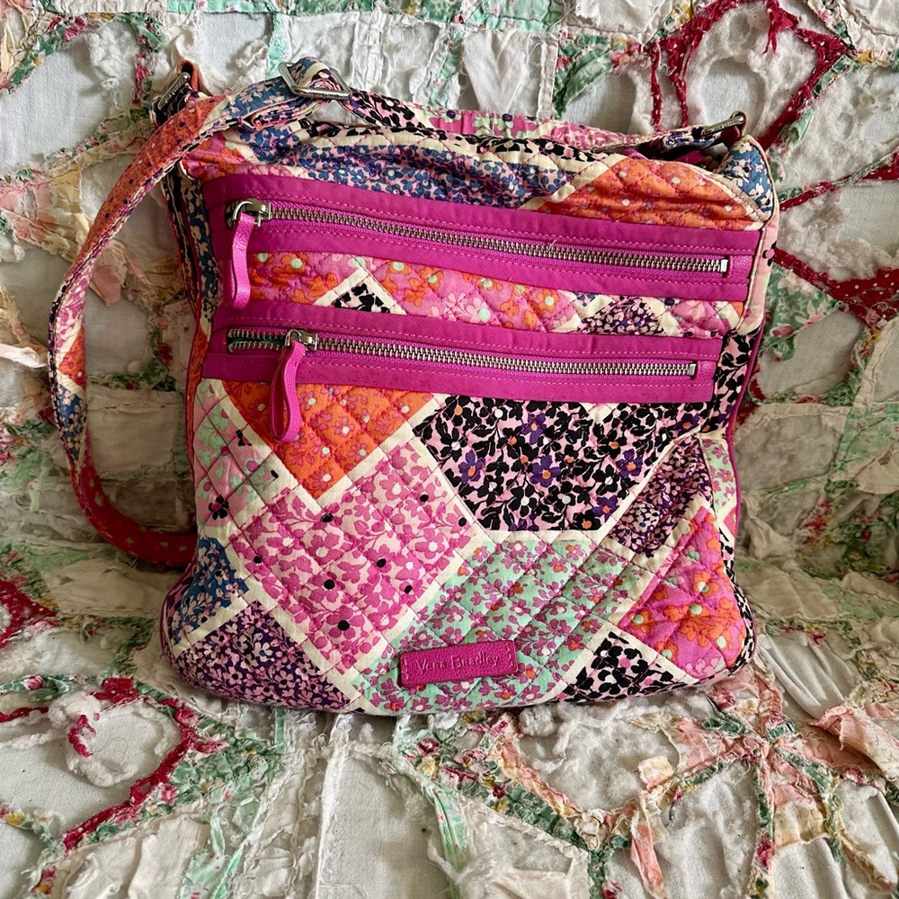 Vera Bradley Pink Quilted Crossbody Bag